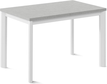 Раздвижной стол Нагано-2L (ноги металлические белые, светлый цемент) в Грозном
