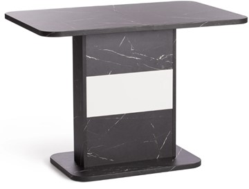 Кухонный стол раскладной SMART ЛДСП, 105-140x68,6x75 Мрамор Блэк Роял/Белый арт.19264 в Грозном