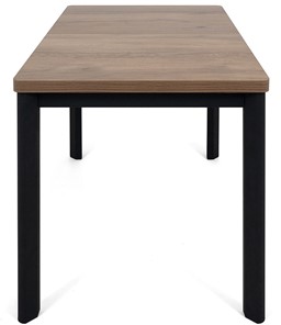 Кухонный стол раскладной Токио-2L (ноги металлические черные, дуб табако) в Грозном - предосмотр 2