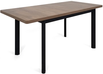 Кухонный стол раскладной Токио-2L (ноги металлические черные, дуб табако) в Грозном - предосмотр 3