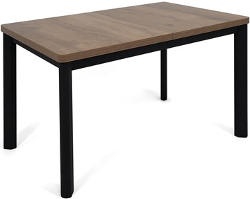 Кухонный стол раскладной Токио-2L (ноги металлические черные, дуб табако) в Грозном - предосмотр