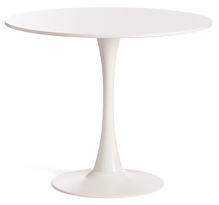 Кухонный стол TULIP (mod. 011) металл/мдф, 90х90х75 белый арт.14105 в Грозном