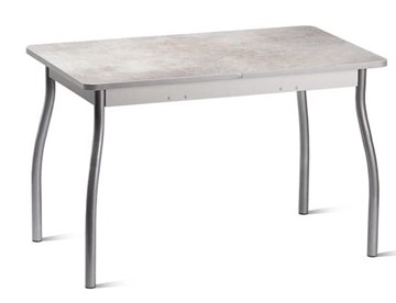 Кухонный стол Орион.4 1200, Пластик Белый шунгит/Металлик в Грозном