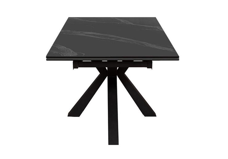 Стол раздвижной DikLine SFE160 Керамика Черный мрамор/подстолье черное/опоры черные (2 уп.) в Грозном - изображение 3