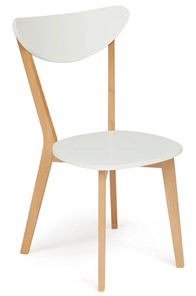 Кухонный стул MAXI (Макси), бук/МДФ 86x48,5x54,5 Белый/Натуральный Бук (2 шт) арт.10463 в Грозном