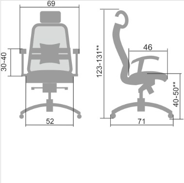 Офисное кресло Samurai S-3.04, черный плюс в Грозном - изображение 4