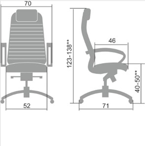 Кресло офисное Samurai K-1.041 темно-коричневый в Грозном - предосмотр 1