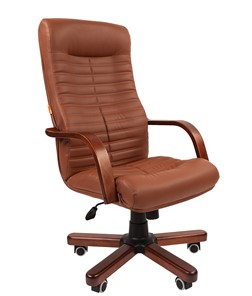 Офисное кресло CHAIRMAN 480 WD, экокожа, цвет коричневый в Грозном