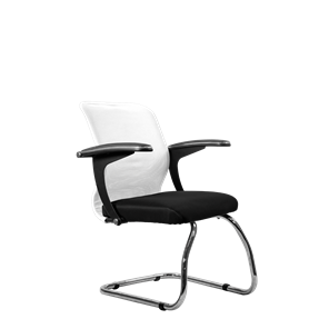 Офисный стул Метта SU-M-4/подл.160/осн.007, Белый/Черный в Грозном