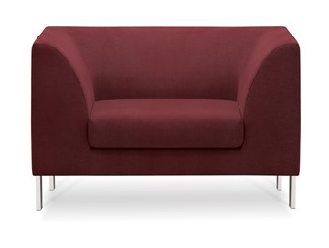 Мягкое офисное кресло Сиеста, ткань Сахара / красная С30 в Грозном