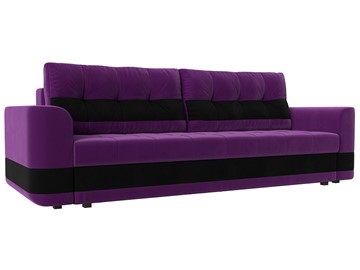 Прямой диван Честер, Фиолетовый/черный (вельвет) в Грозном