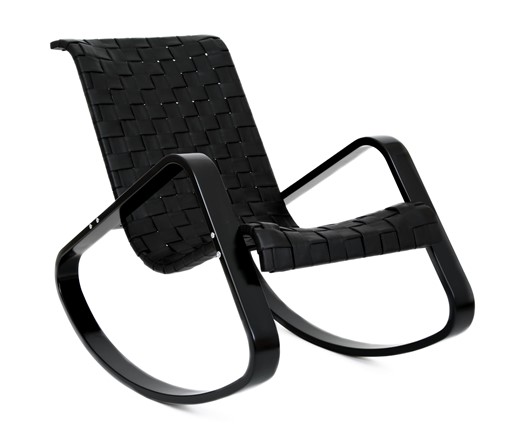 Кресло-качалка Дженни, экокожа черная 373 в Грозном - изображение