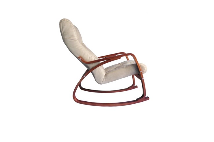 Кресло-качалка Гранд, замша крем в Грозном - изображение 1