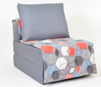 Бескаркасное кресло-кровать Харви, серый - геометрия в Грозном - предосмотр