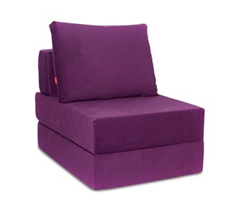 Бескаркасное кресло Окта, велюр фиолетовый в Грозном