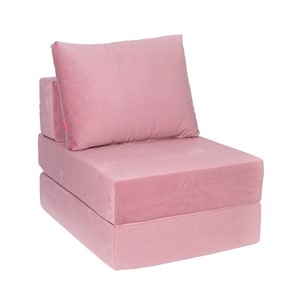 Бескаркасное кресло-кровать Окта, велюр пыльная роза в Грозном