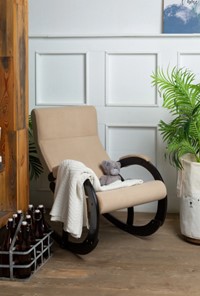 Кресло-качалка в гостиную Корсика, ткань Amigo Beige 34-Т-AB в Грозном - предосмотр 8