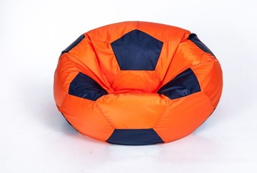 Кресло-мешок Мяч большой, оранжево-черный в Грозном