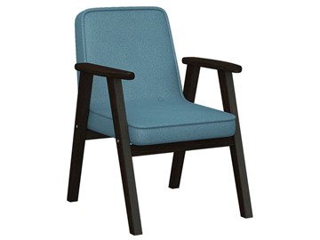 Кресло Ретро ткань голубой, каркас венге в Грозном