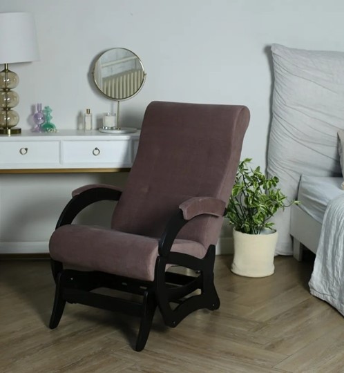 Кресло-качалка Амелия, ткань кофе с молоком 35-Т-КМ в Грозном - изображение 5