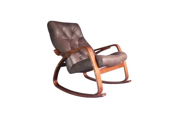 Кресло-качалка Гранд, замша шоколад в Грозном - изображение