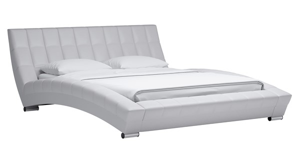 Кровать Оливия 160 арт. Марика 483 к/з (белый) с основанием в Грозном - изображение