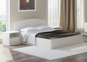 Двуспальная кровать с механизмом Этюд 140x200, Белый в Грозном