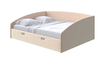 Спальная кровать Bono 160х200, Флок (Бентлей Песок) в Грозном