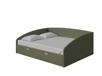 Кровать 2-спальная Bono 160х200, Искусственная шерсть (Лама Авокадо) в Грозном