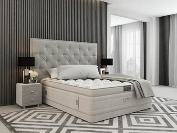 Кровать спальная Classic Compact/Basement 180х200, Флок (Велсофт Серый) в Грозном