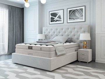 Кровать в спальню Classic/Island M 160х200, Флок (Велсофт Дымчатый) в Грозном