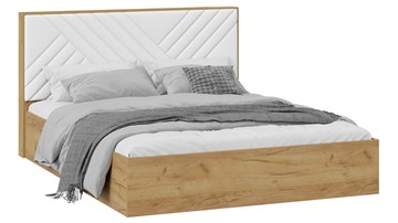 Двуспальная кровать Хилтон Тип 1 (Дуб крафт золотой/Белый) в Грозном