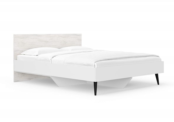 Двуспальная кровать Ines 160х200, Ясмунд (Белый) в Грозном - изображение