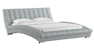 Кровать в спальню Оливия 160 арт. Дарлинг грей сандал (светло-серый) с основанием в Грозном