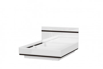 Спальная кровать Соло универсальная 1,6х2,0, белый/белый глянец/венге в Грозном