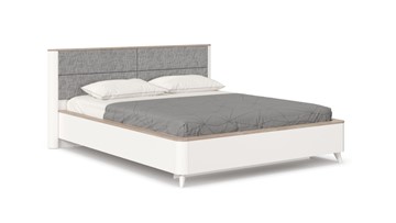 Кровать двуспальная Стефания 1600 с кроватным основанием ЛД 413.150, Дуб Маувелла PR/Белый в Грозном