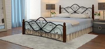 Двуспальная кровать Венера 1, 1600, черный/шоколад в Грозном