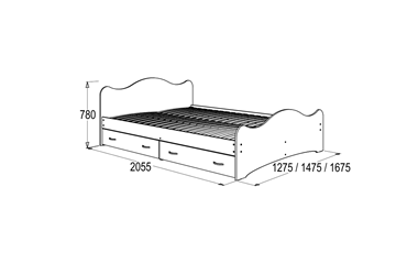 Кровать односпальная 6 с ящиками, 90х200 Млечный дуб с основанием в Грозном - предосмотр 1