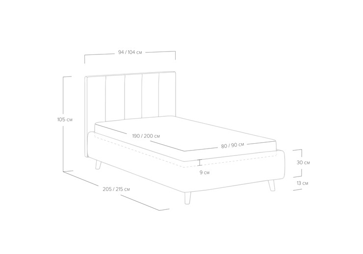 Кровать с механизмом 1-спальная Alma 90х200 в Грозном - изображение 4