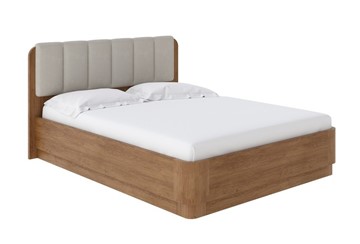 Кровать с механизмом 2-спальная Wood Home 2 160х200, Микрофибра (Антик (сосна) с брашированием/Diva Нюд) в Грозном