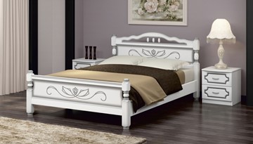 Спальная кровать Карина-5 (Белый Жемчуг) 140х200 в Грозном