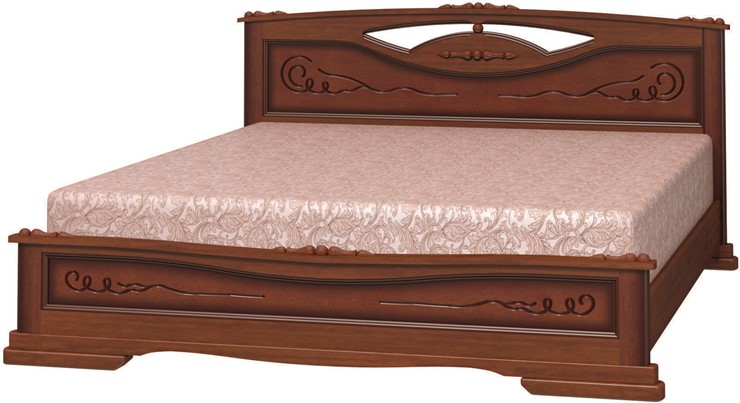 Полутороспальная кровать Елена-3 (Орех) 140х200 в Грозном - изображение 1