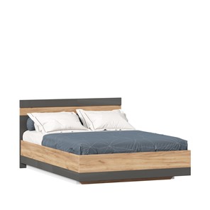 Спальная кровать Фиджи 1400 с подъемным механизмом ЛД 659.075, Дуб золотой/Антрацит в Грозном