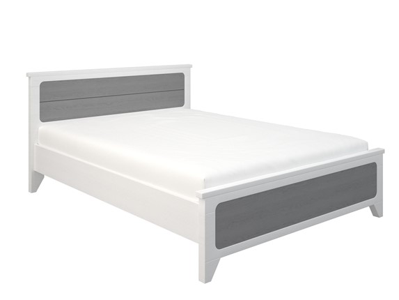 Кровать 1,5-спальная Соня 1200, Белый/Серый в Грозном - изображение