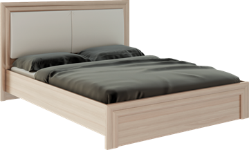 Кровать 2-х спальная Глэдис М31 (Шимо светлый/Белый текстурный) в Грозном
