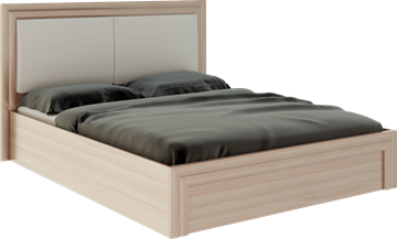 Кровать с механизмом двуспальная Глэдис М32 (Шимо светлый/Белый текстурный) в Грозном