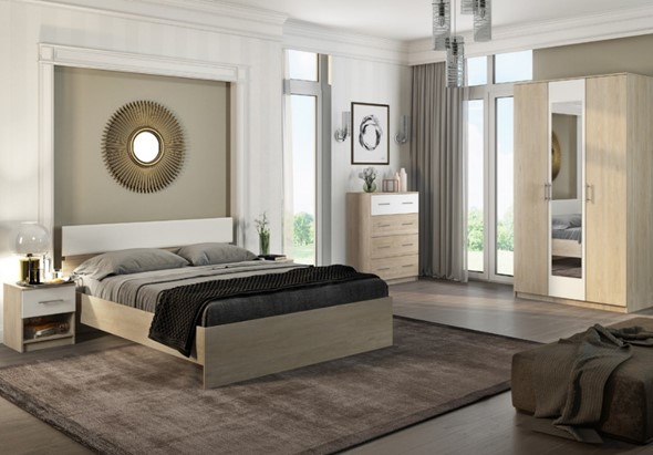 Модульная спальня Светлана, белый/дуб сонома в Грозном - изображение