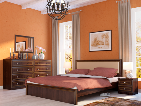 Гарнитур спальный Беатрис (Орех Гепланкт) в Грозном - изображение