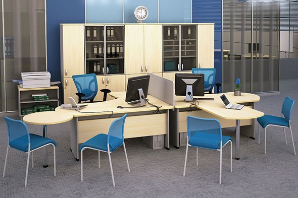 Мебель для персонала Boston для 2 сотрудников по работе с клиентами в Грозном - изображение