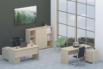 Набор мебели в офис Twin для 2 сотрудников со шкафом для документов в Грозном - предосмотр